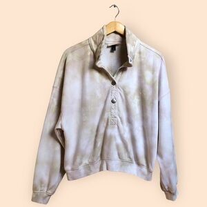 Universal Thread Multicolored Tie-Dye Pullover Sweatshirt Button Front Women’s L